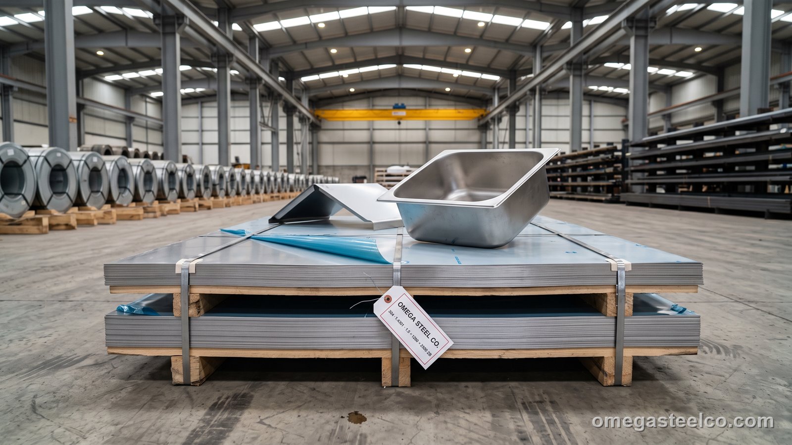 صاج ستانلس 304 — Omega Steel Co.، مصنع ديلوفاسي