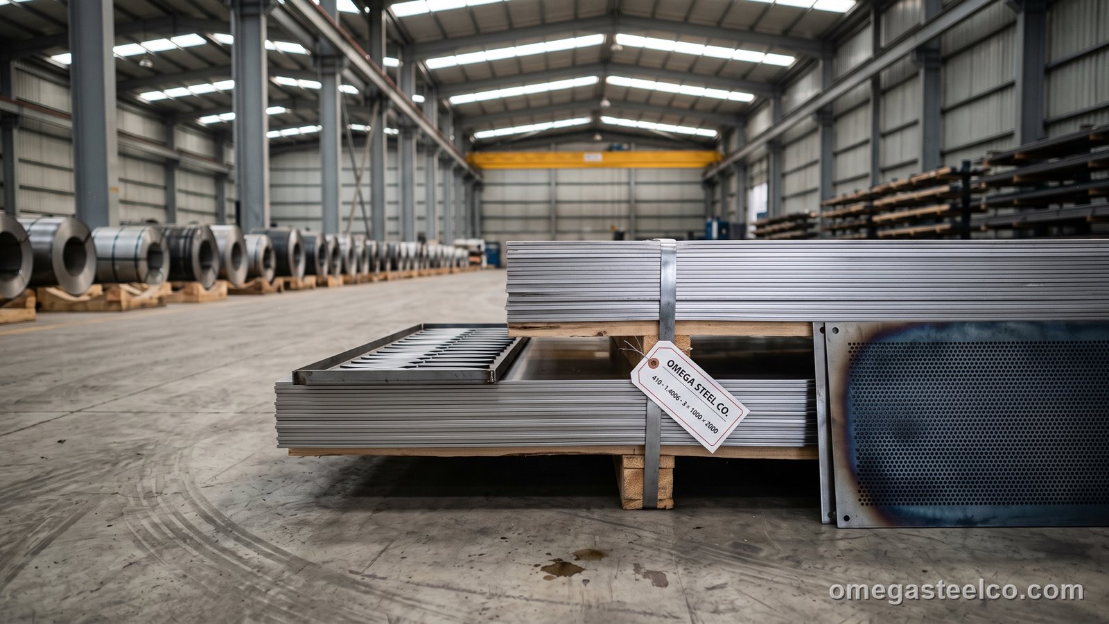 صاج ستانلس 410 — Omega Steel Co.، مصنع ديلوفاسي