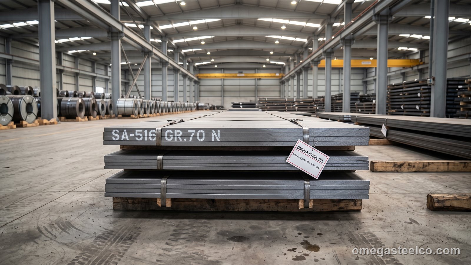 لوح ASTM A516 الدرجة 70 — Omega Steel Co.، مصنع ديلوفاسي