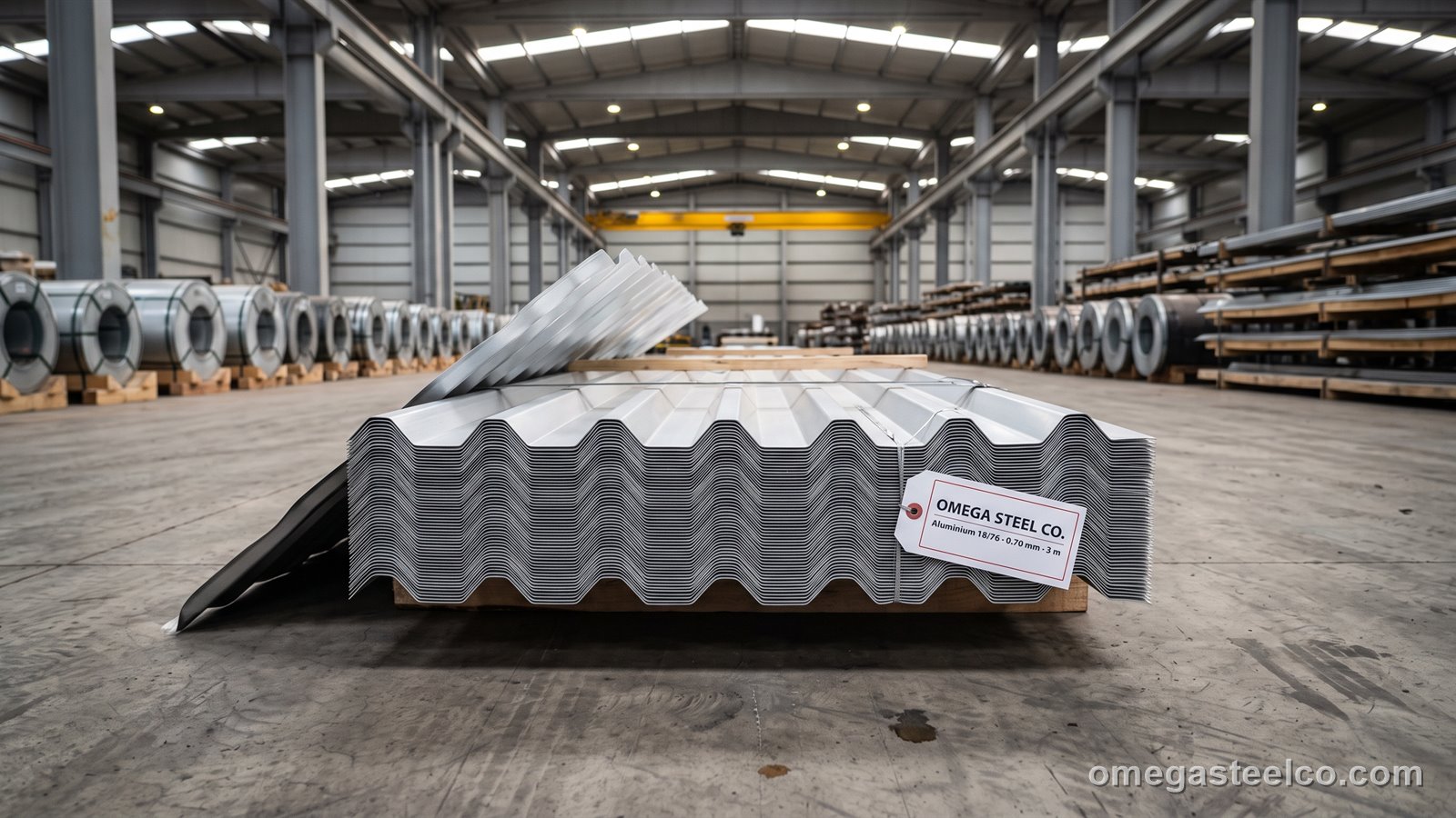 Aluminium corrugated sheet — Omega Steel Co., Dilovası plant