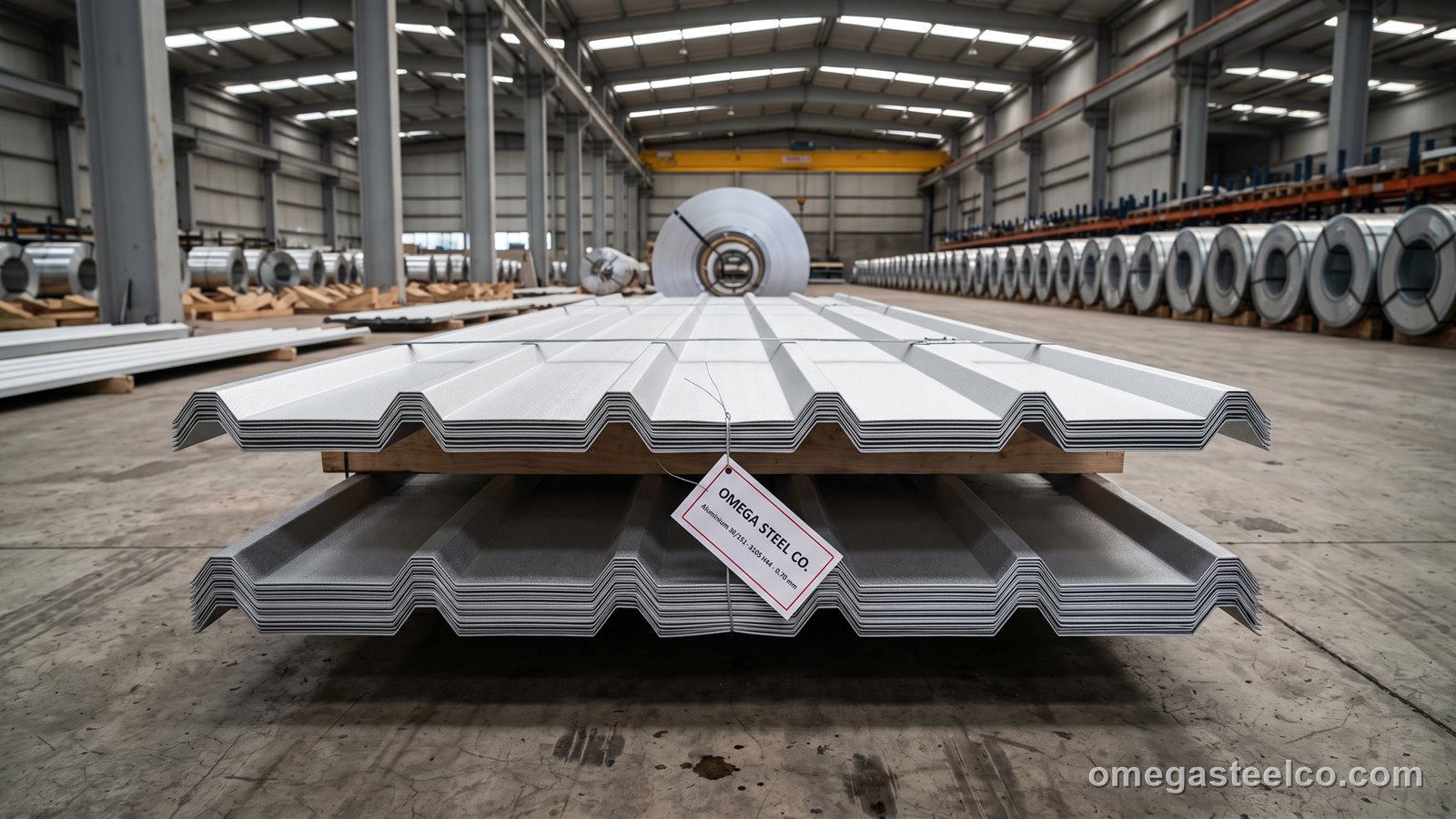 Aluminium trapezoidal sheet — Omega Steel Co., Dilovası plant
