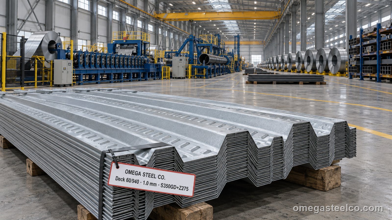 Composite floor deck — Omega Steel Co., Dilovası plant