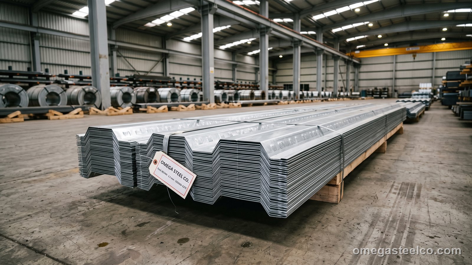 صاج أرضيات مركّب — Omega Steel Co.، مصنع ديلوفاسي