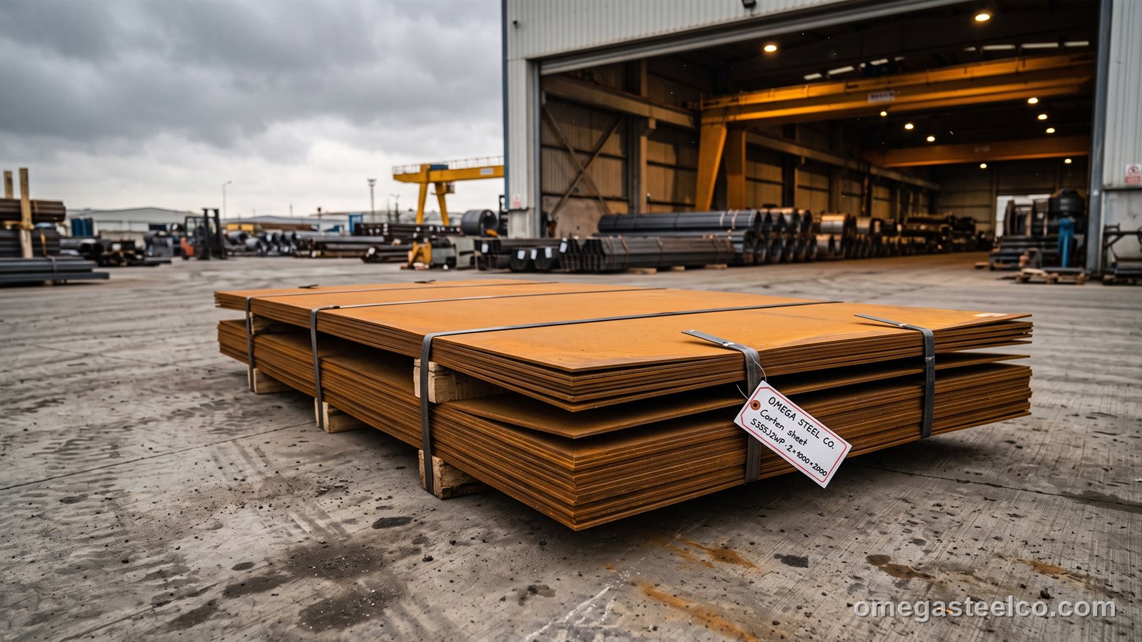 فولاذ كورتين المقاوم للأجواء S355J2WP — Omega Steel Co.، مصنع ديلوفاسي