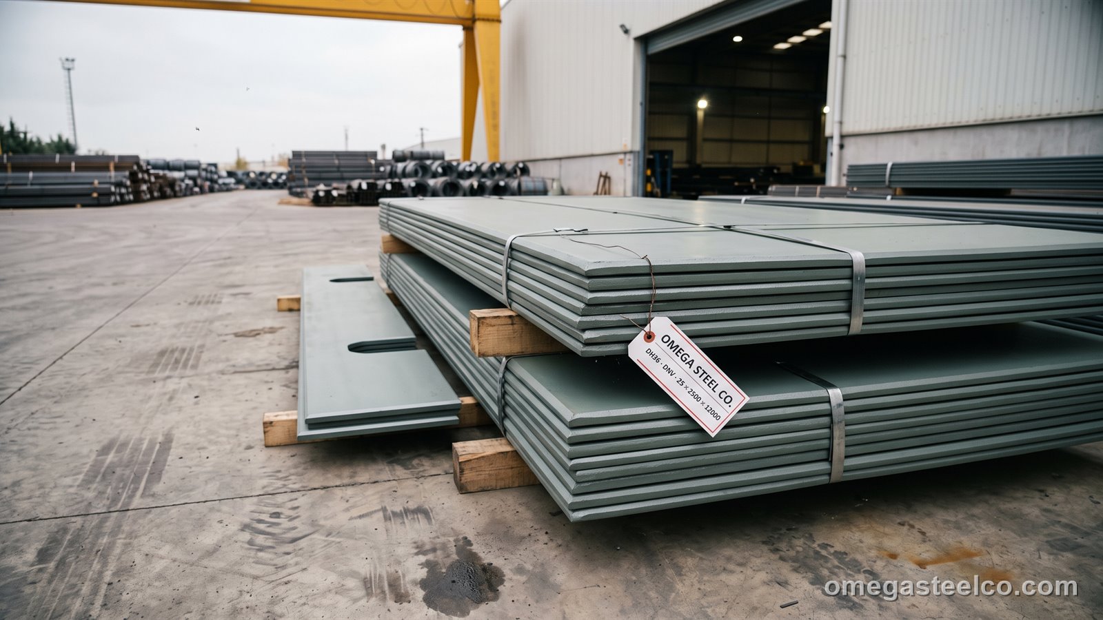 لوح DH36 — Omega Steel Co.، مصنع ديلوفاسي