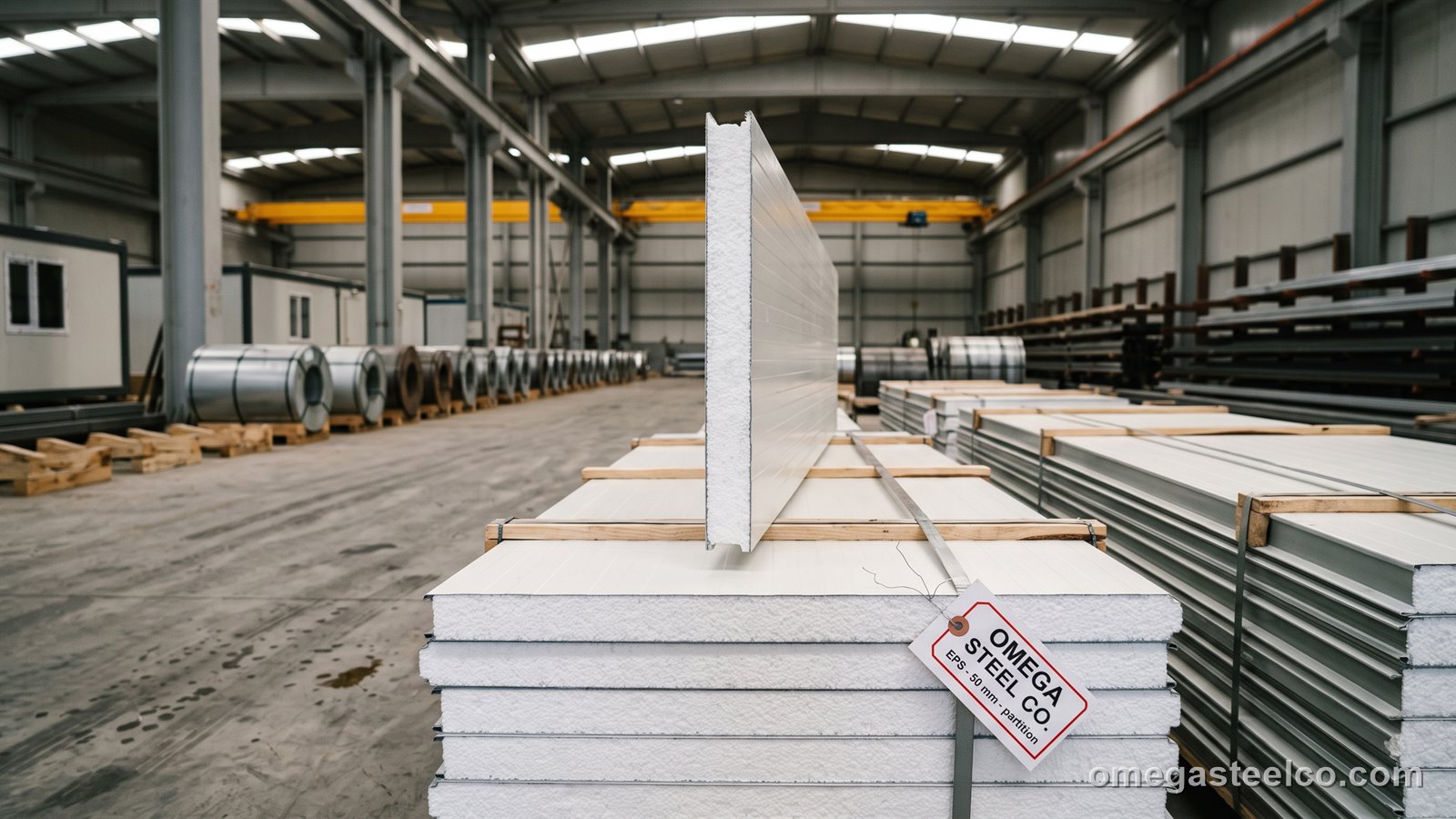 ألواح ساندويتش بالبوليستيرين — Omega Steel Co.، مصنع ديلوفاسي