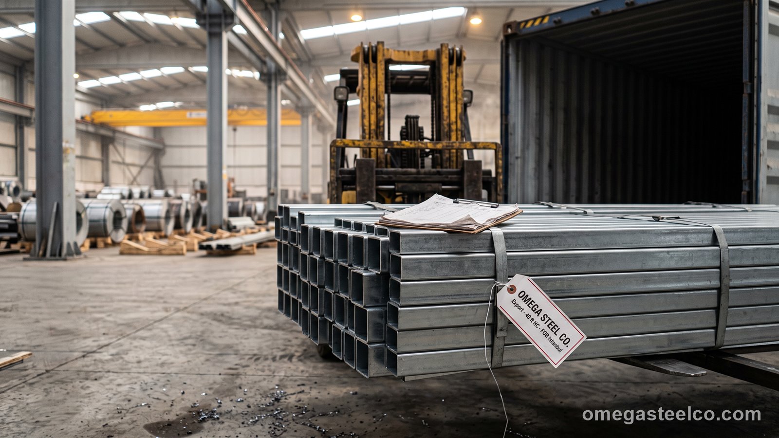 Экспортная логистика и документы — Omega Steel Co., завод в Диловасы