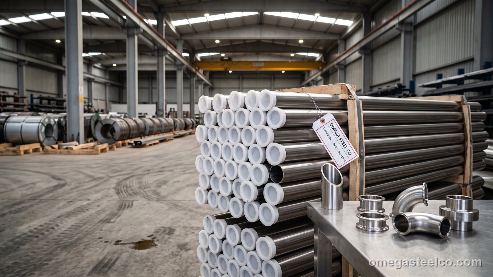 Lebensmittel-Edelstahlrohr — Omega Steel Co., Werk Dilovası