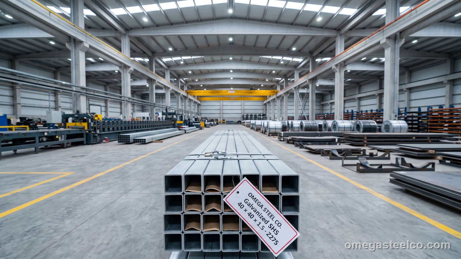 Galvanized square tube — Omega Steel Co., Dilovası plant