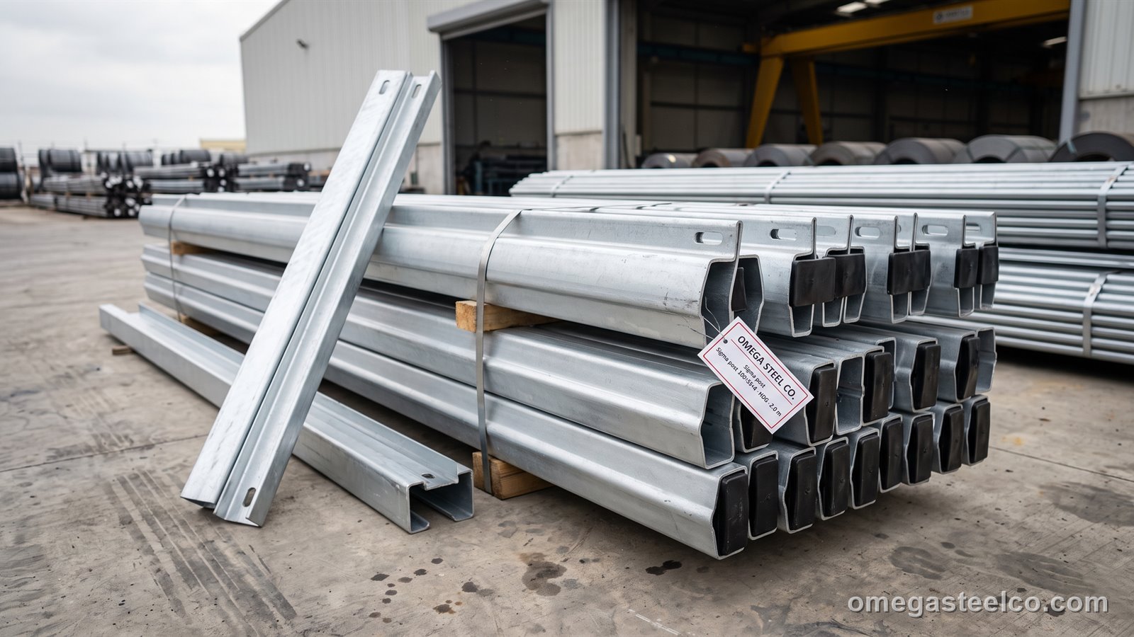 Leitplankenpfosten (Sigma / Omega) — Omega Steel Co., Werk Dilovası