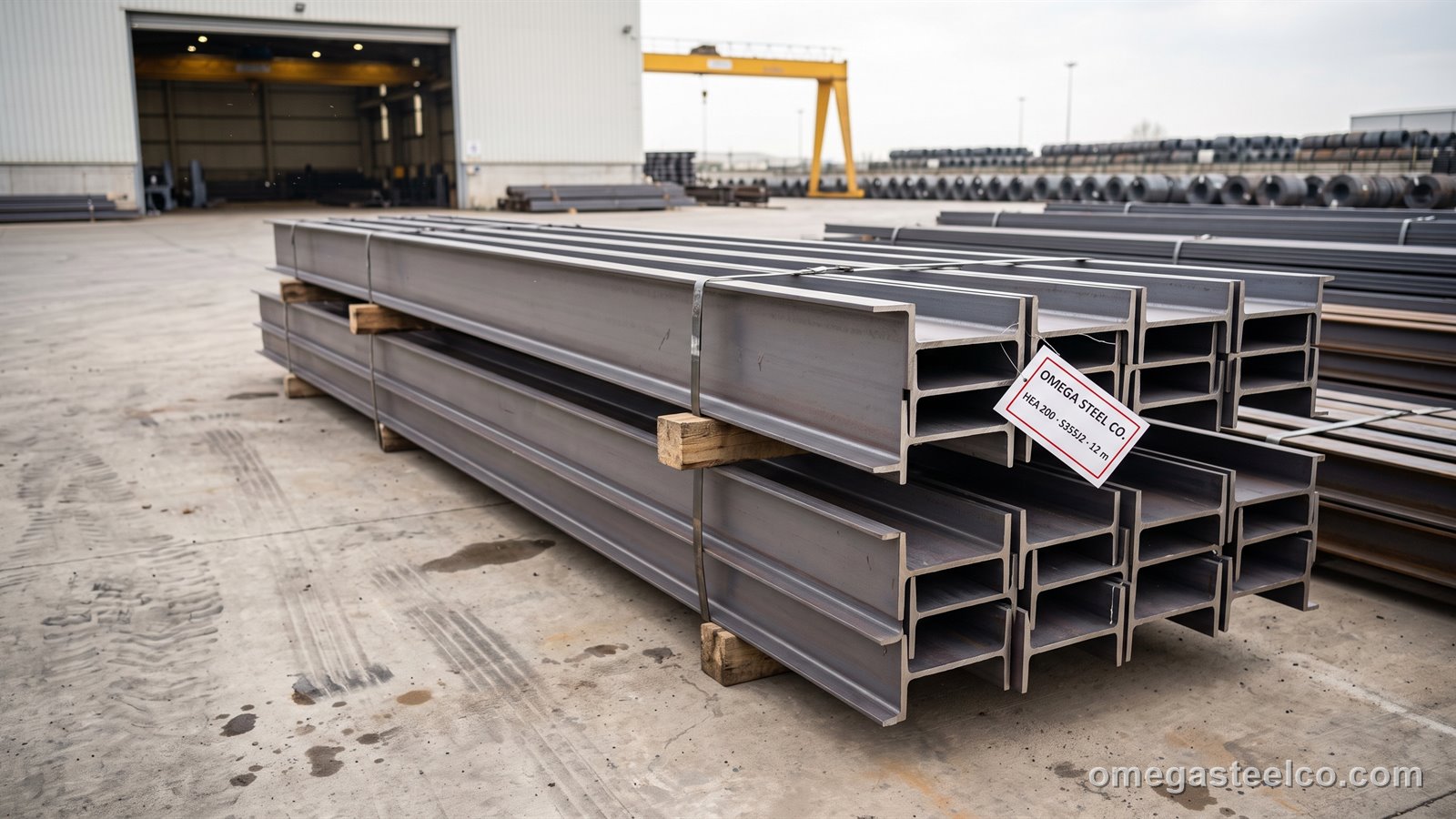 Vigas HEA — Omega Steel Co., planta de Dilovası