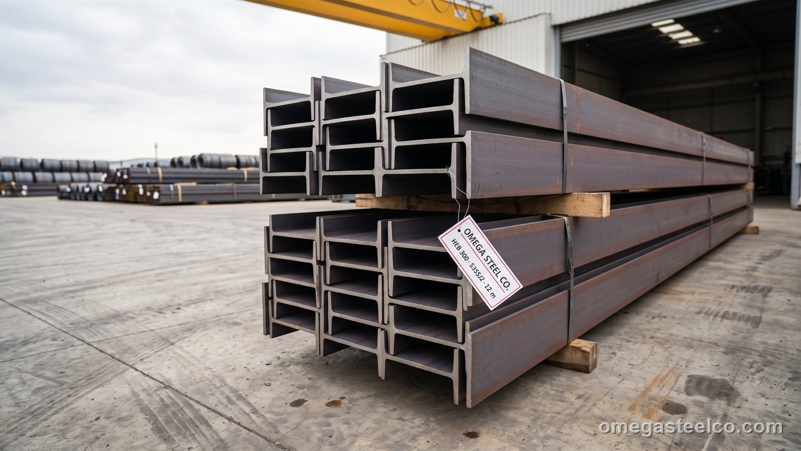 Vigas HEB — Omega Steel Co., planta de Dilovası