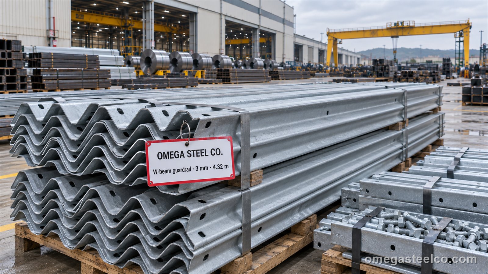 Highway guardrail W-beam — Omega Steel Co., Dilovası plant