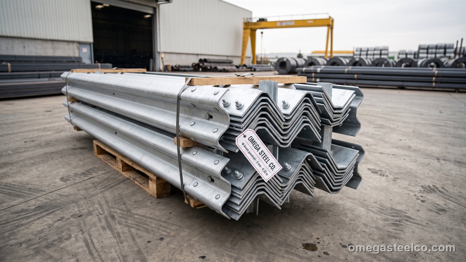 Autobahn-Leitplanke W-Profil — Omega Steel Co., Werk Dilovası