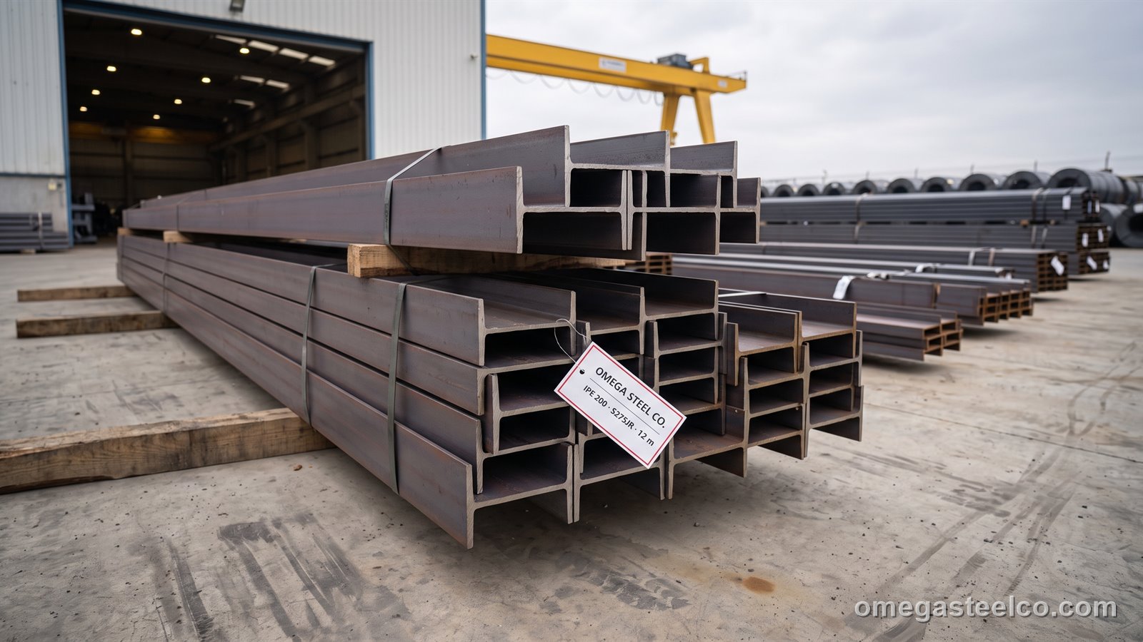 Vigas IPE — Omega Steel Co., planta de Dilovası