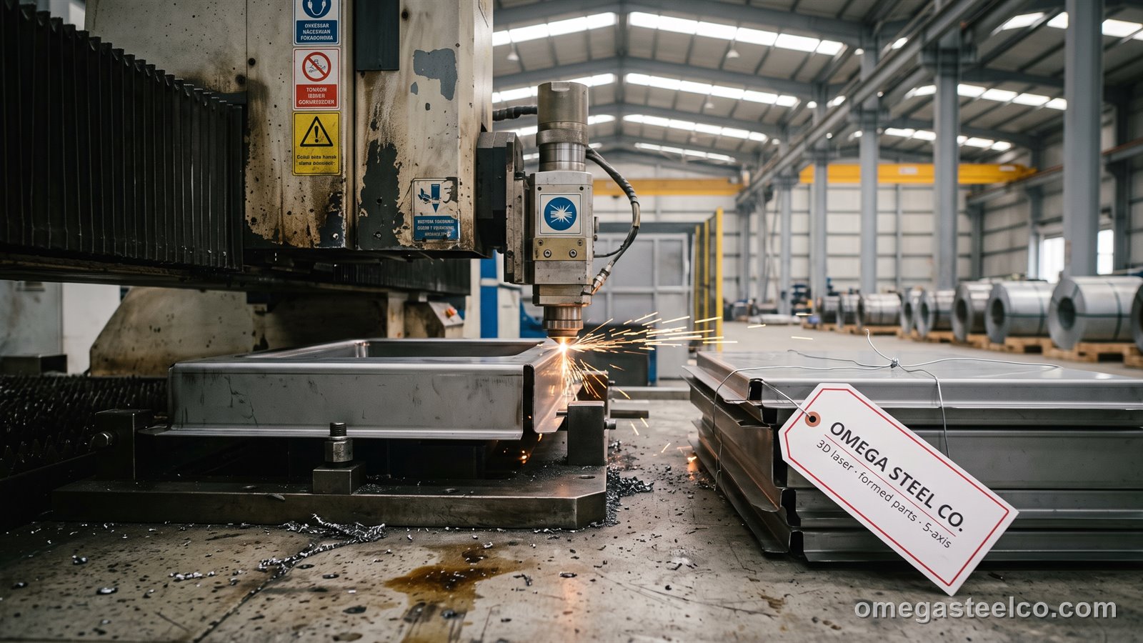 3D-лазерная резка и обрезка — Omega Steel Co., завод в Диловасы