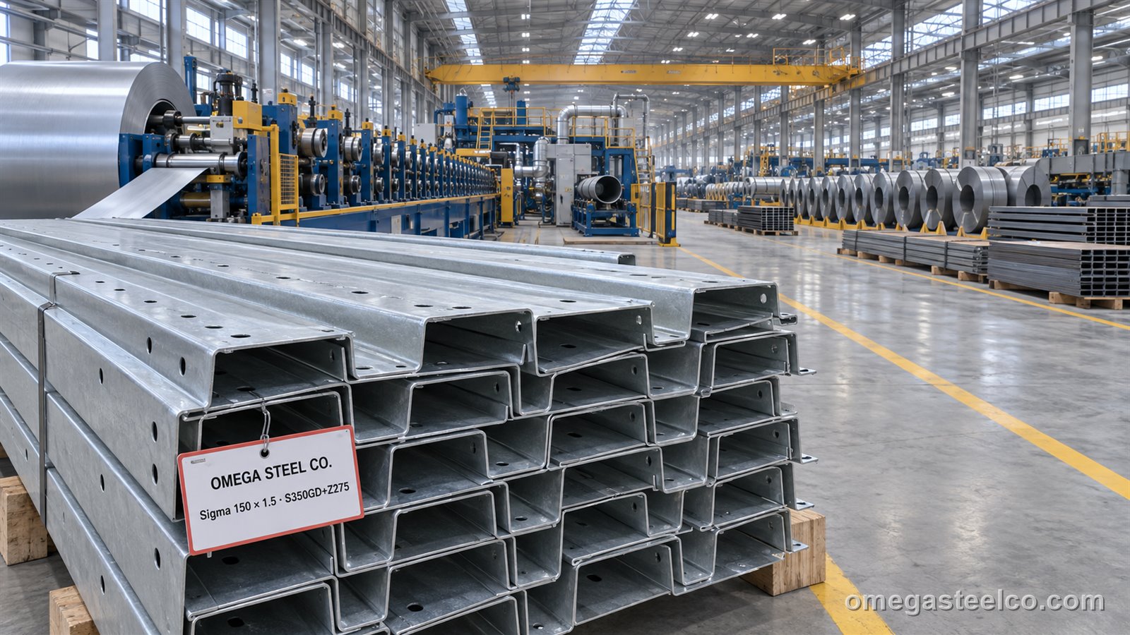 Omega, sigma and M light-gauge profiles — Omega Steel Co., Dilovası plant