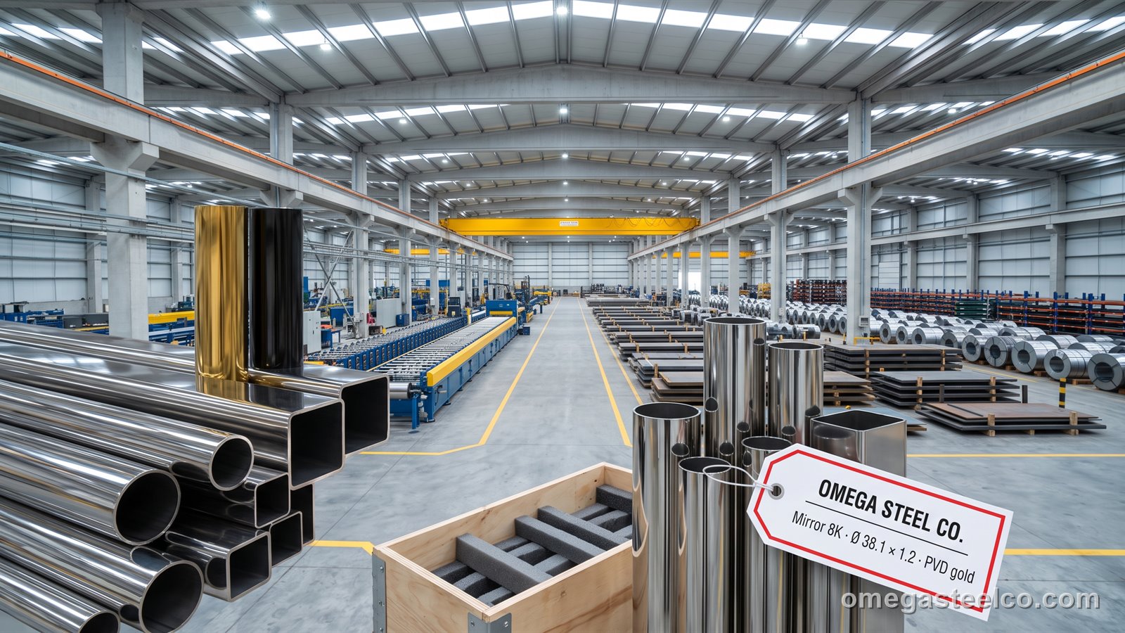 Mirror stainless steel tube — Omega Steel Co., Dilovası plant