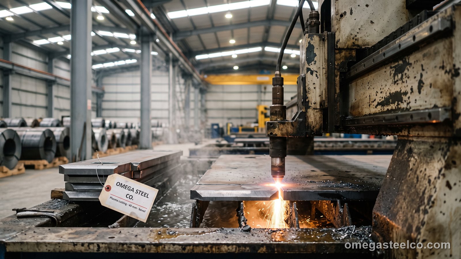 Плазменная резка с ЧПУ — Omega Steel Co., завод в Диловасы