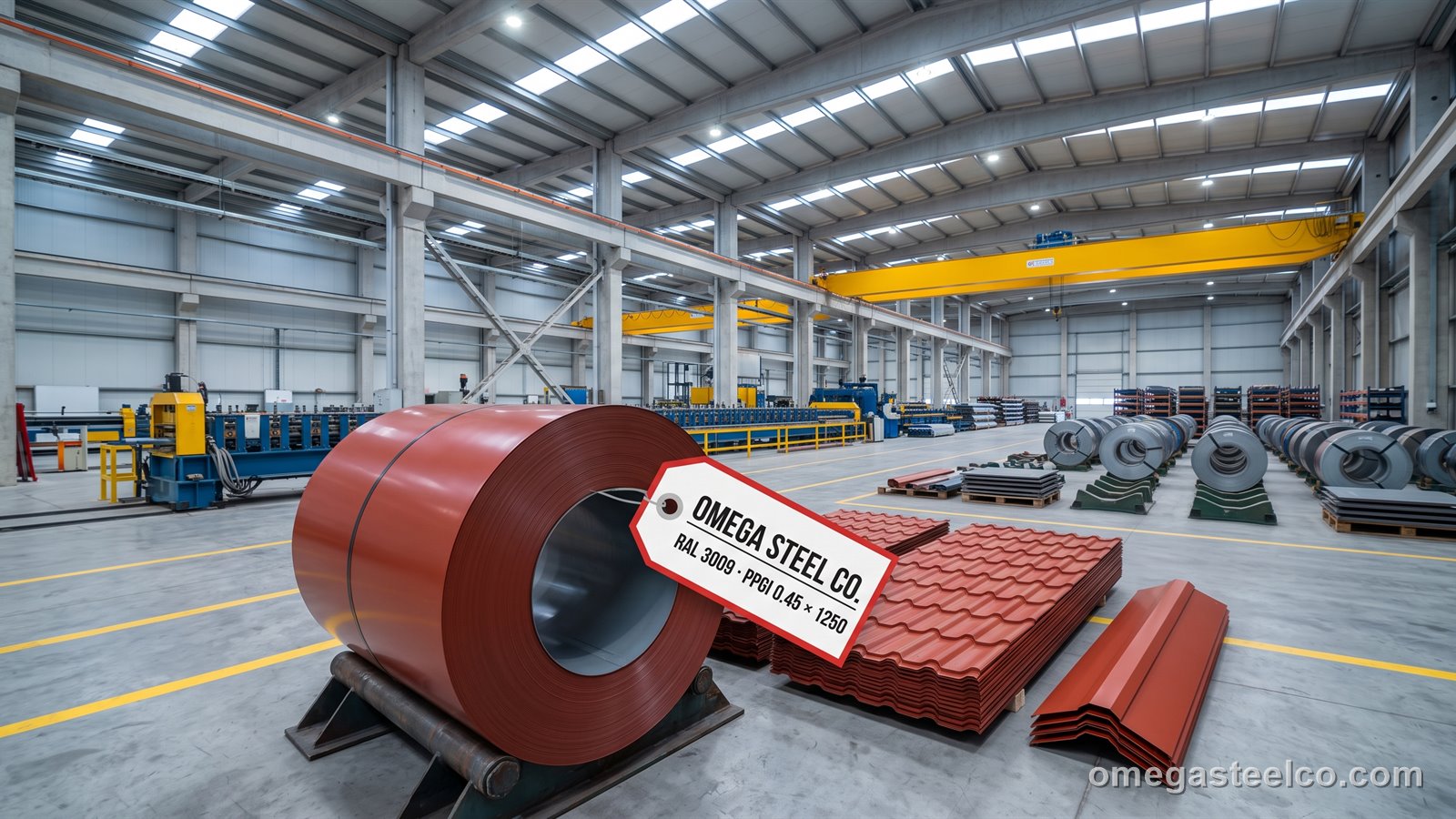RAL 3009 PPGI sheet — Omega Steel Co., Dilovası plant