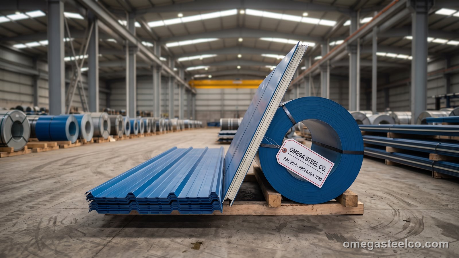 RAL 5010 PPGI sheet — Omega Steel Co., Dilovası plant