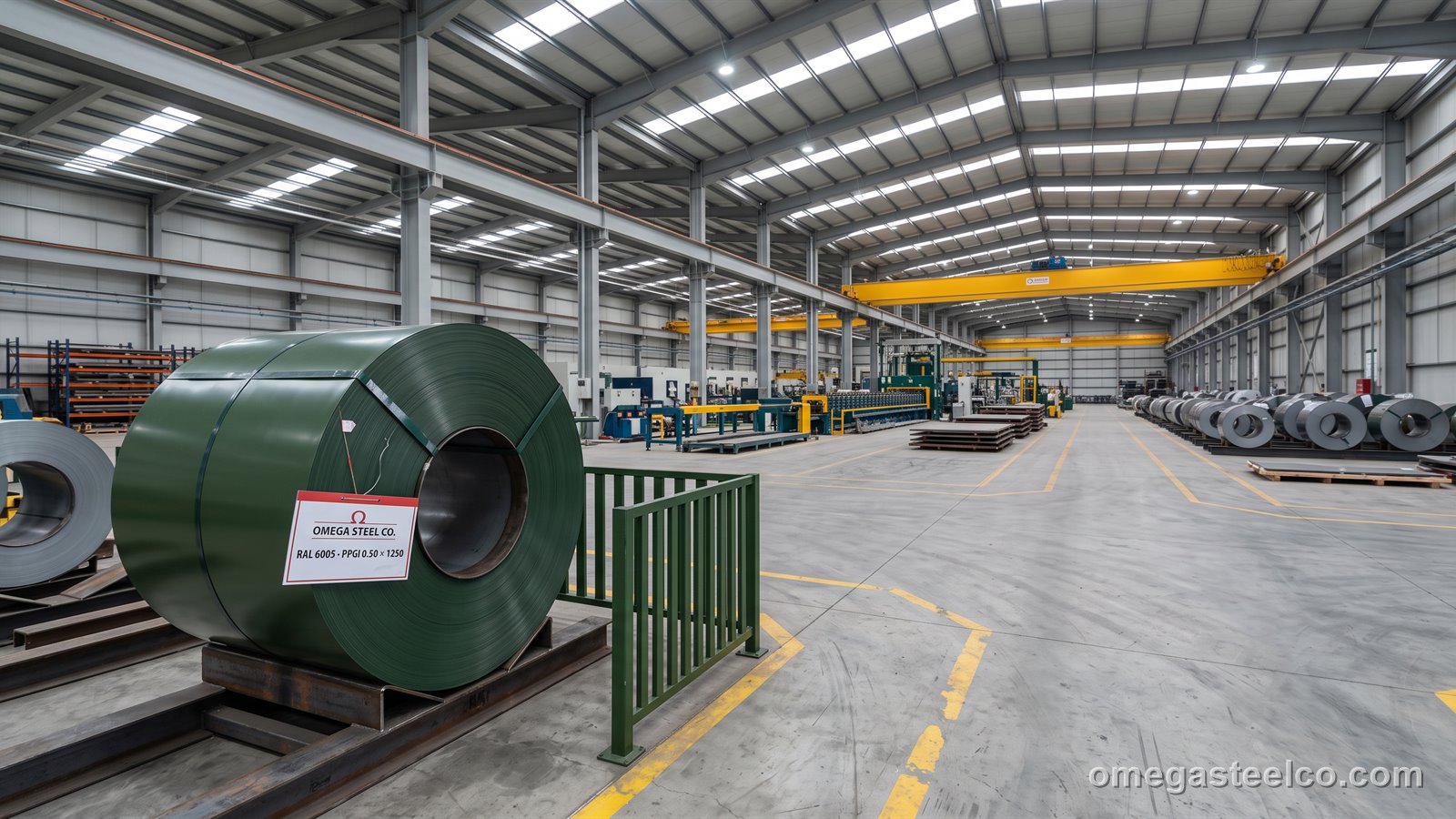 RAL 6005 PPGI sheet — Omega Steel Co., Dilovası plant