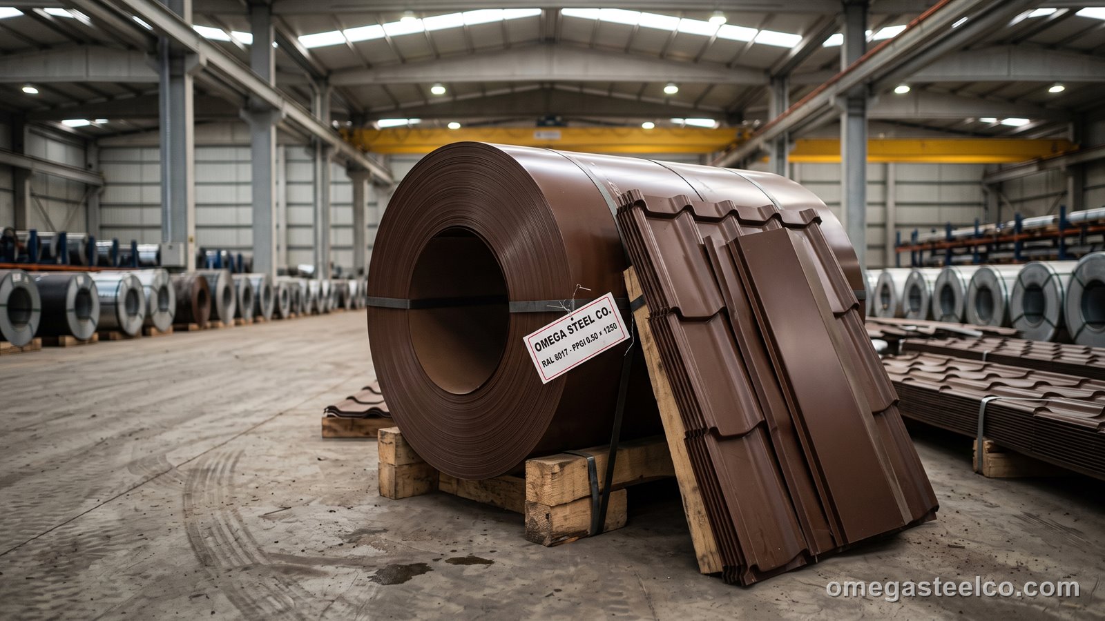 RAL 8017 PPGI-Blech — Omega Steel Co., Werk Dilovası