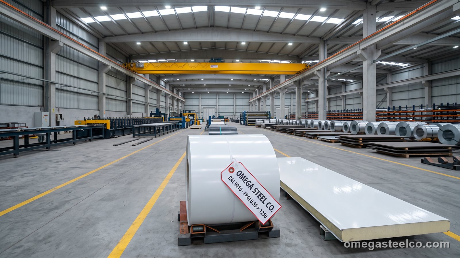 RAL 9010 PPGI sheet — Omega Steel Co., Dilovası plant