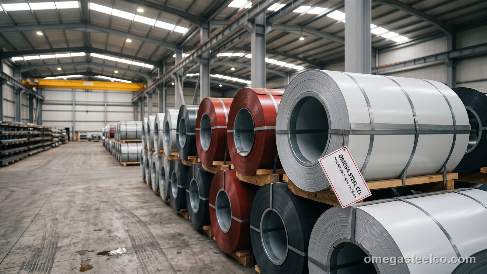 صاج ملوّن مجلفن (PPGI) — Omega Steel Co.، مصنع ديلوفاسي