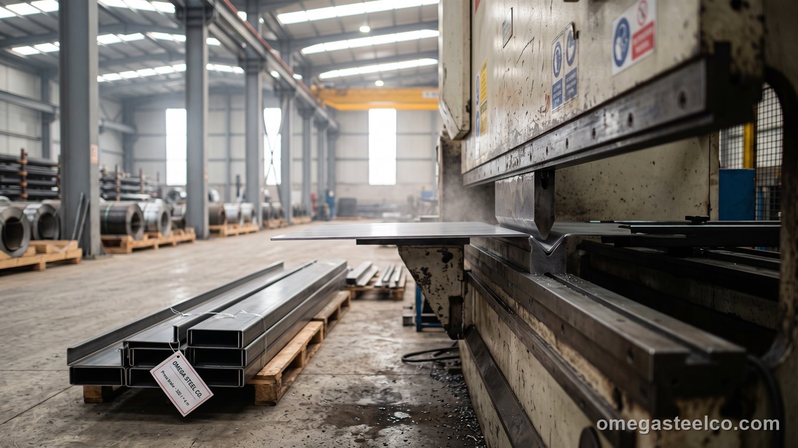 الثني على المكبس بالتحكّم الرقمي — Omega Steel Co.، مصنع ديلوفاسي