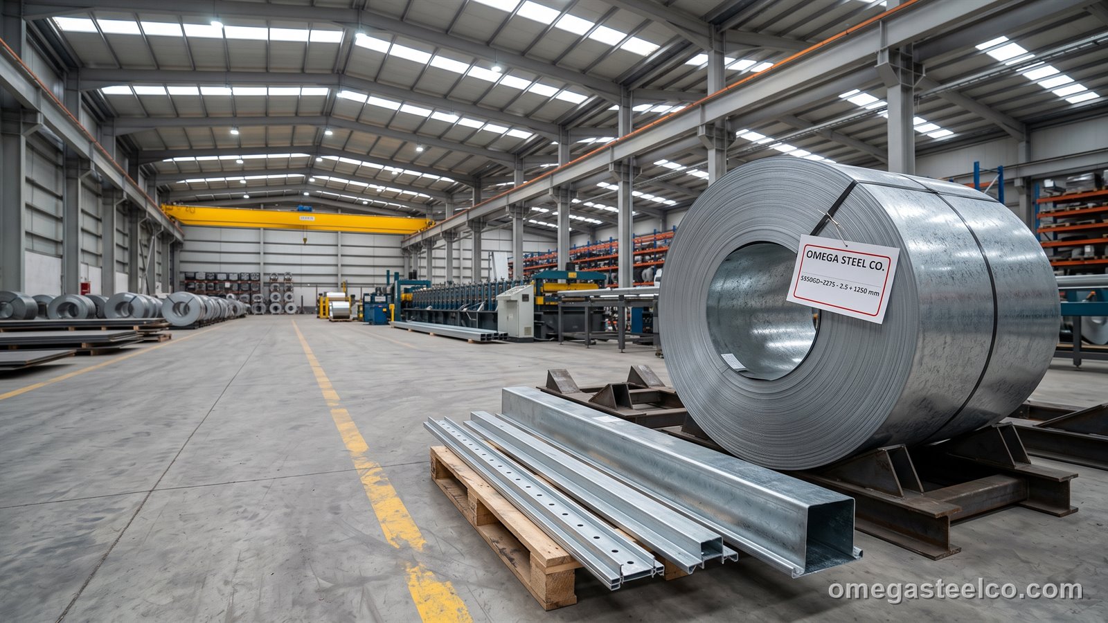 S350GD verzinktes Stahlband — Omega Steel Co., Werk Dilovası