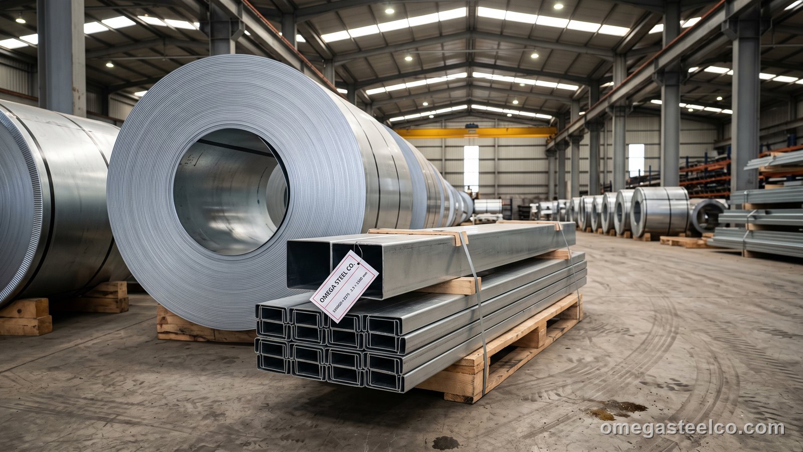 صاج مجلفن S350GD — Omega Steel Co.، مصنع ديلوفاسي