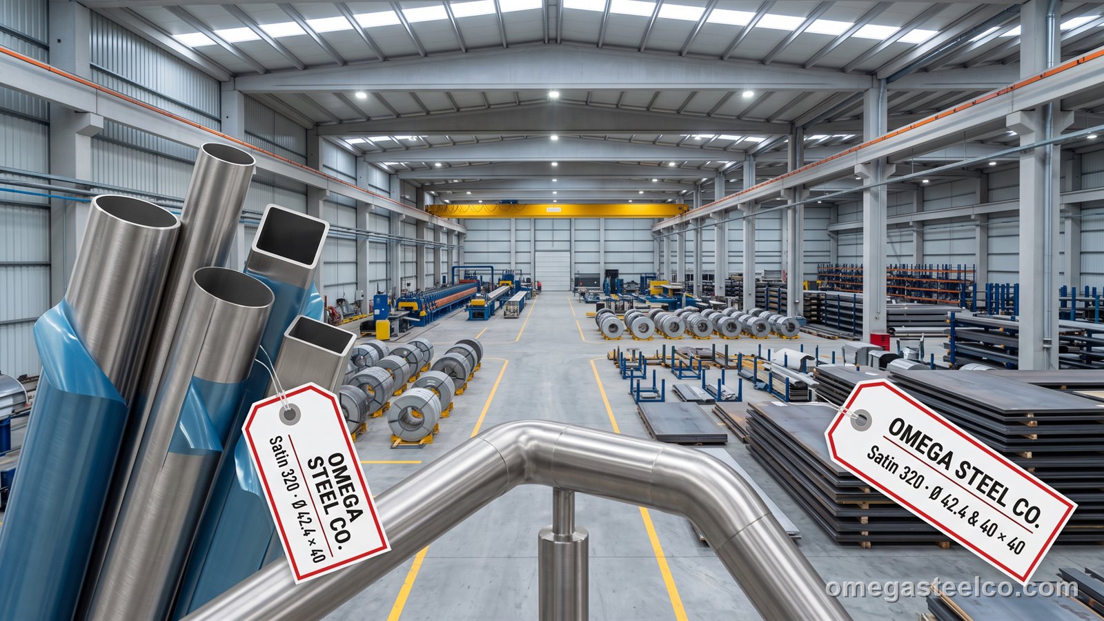 Satin stainless steel tube — Omega Steel Co., Dilovası plant
