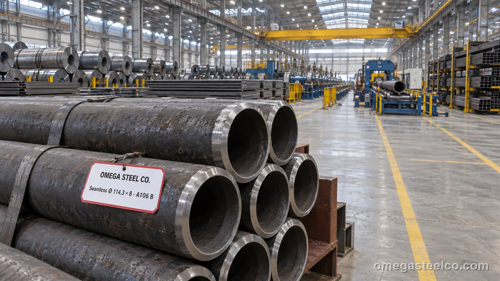 Seamless pipe EN 10216 / A106 — Omega Steel Co., Dilovası plant