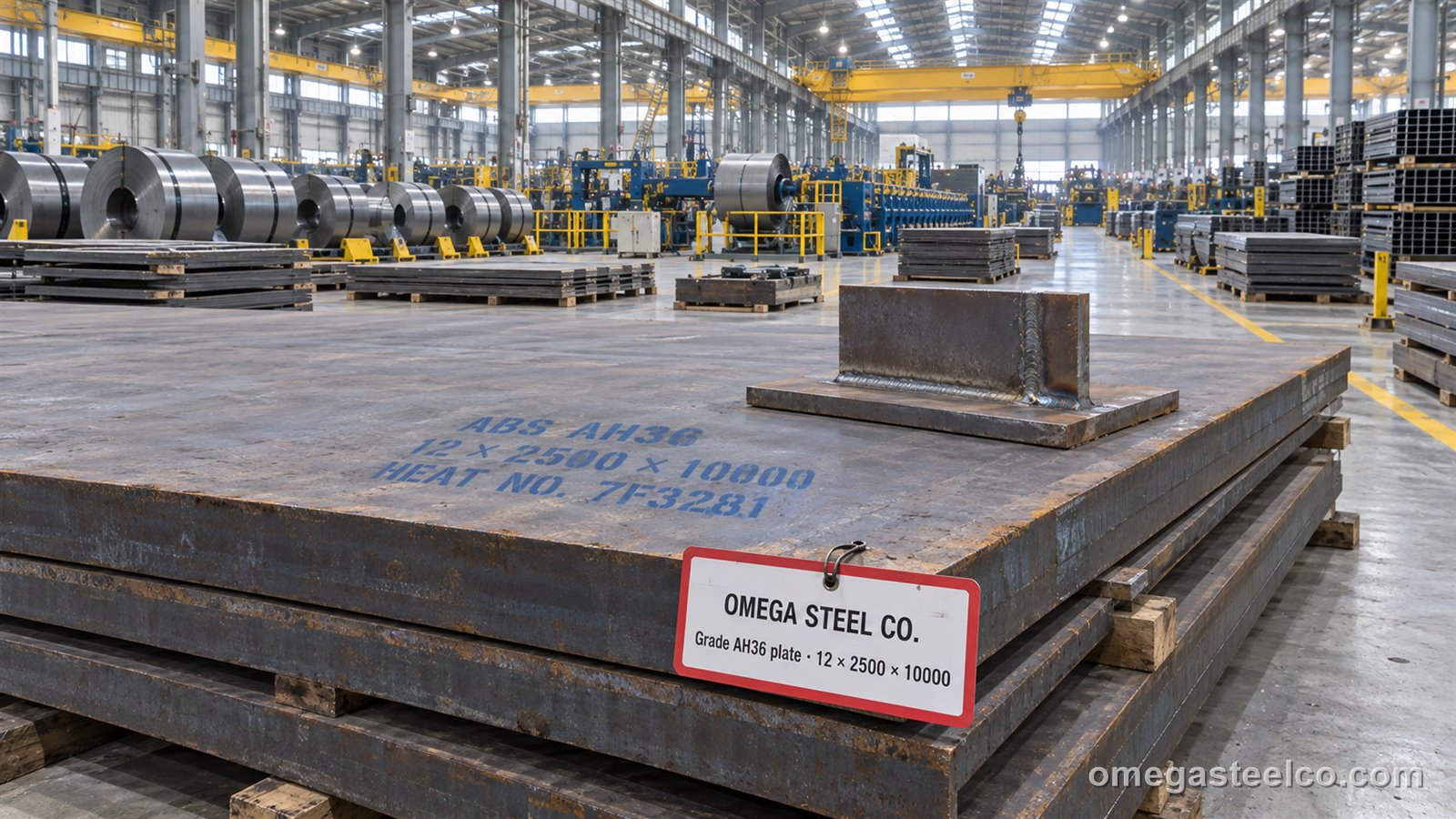 Shipbuilding plate Grade A–AH36 — Omega Steel Co., Dilovası plant