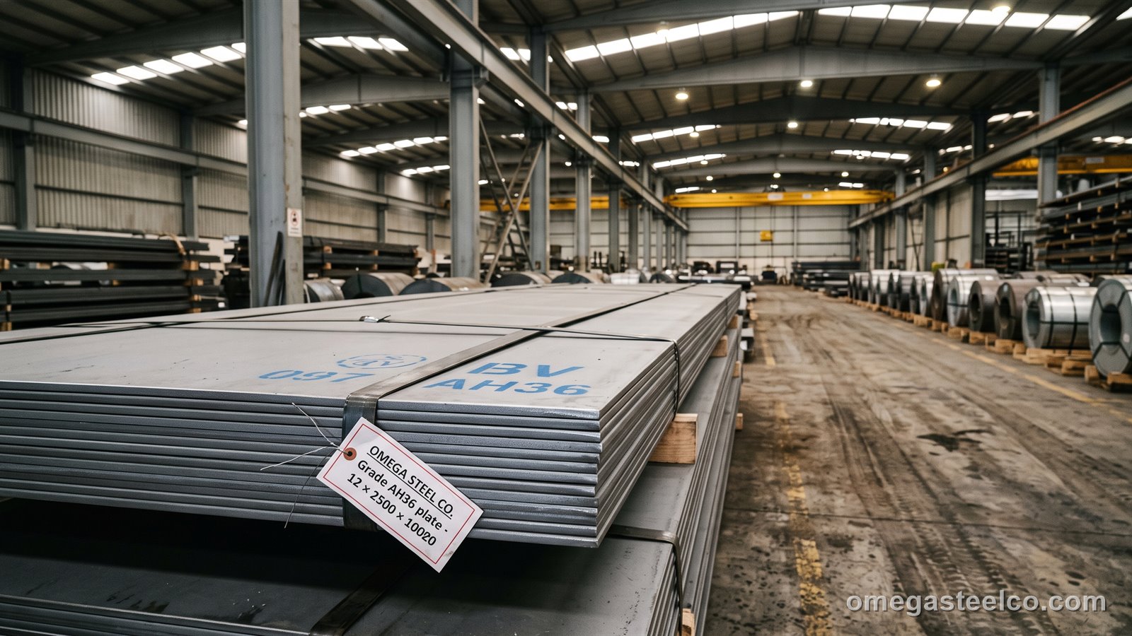 Schiffbaublech Grade A–AH36 — Omega Steel Co., Werk Dilovası