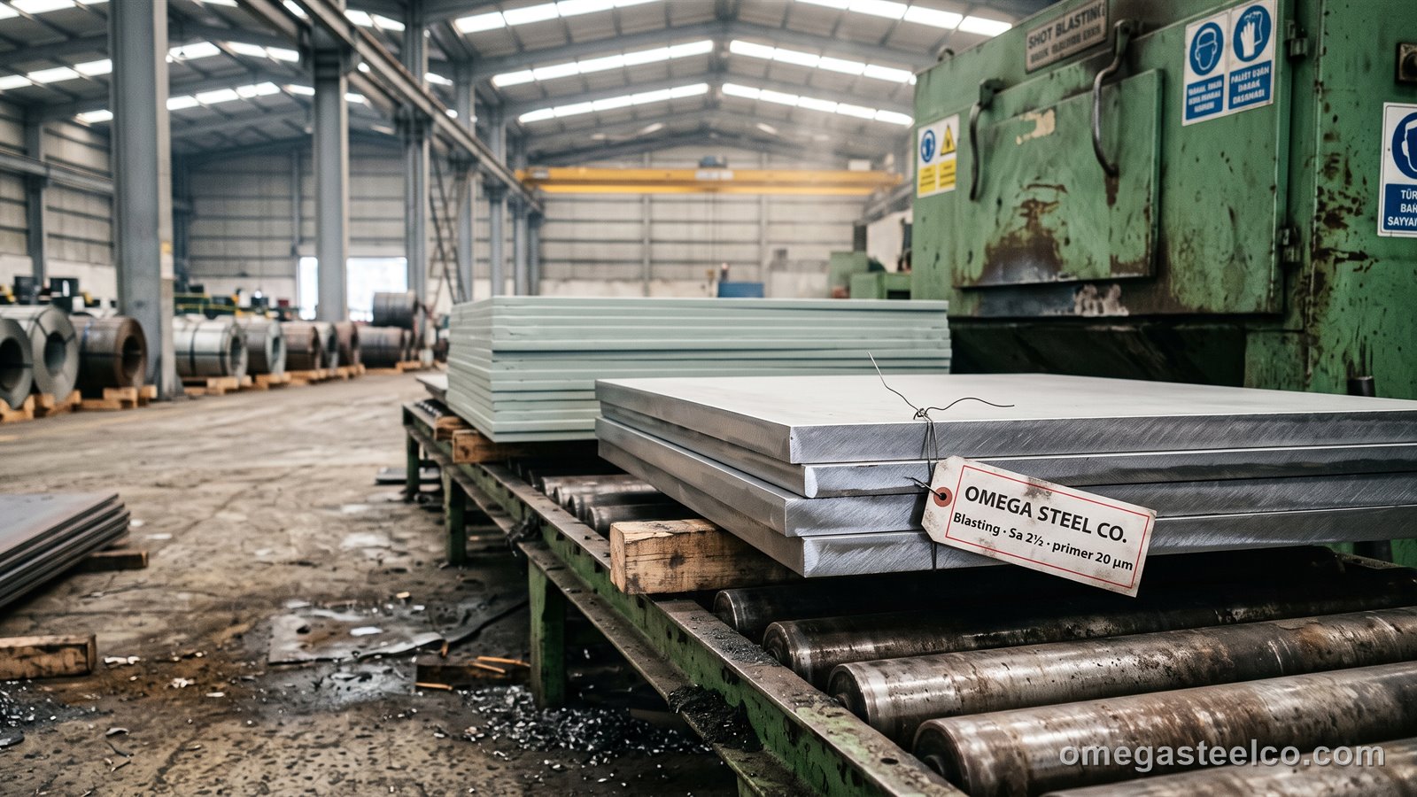 السفع بالخردق والبطانة — Omega Steel Co.، مصنع ديلوفاسي