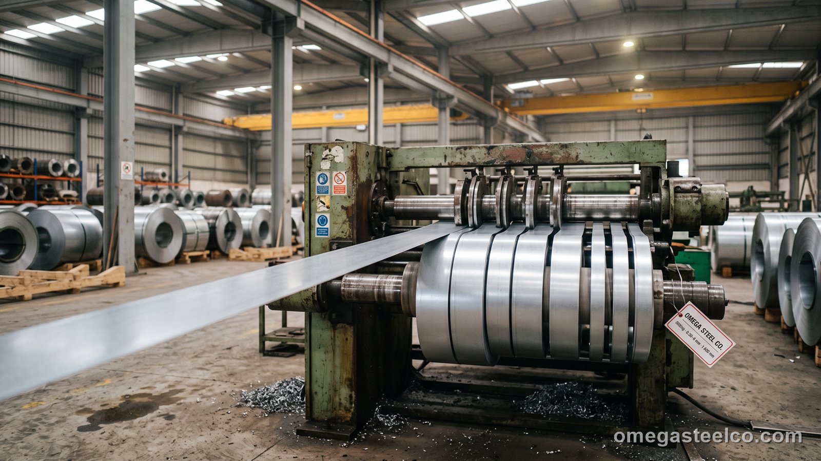 شقّ اللفائف — Omega Steel Co.، مصنع ديلوفاسي