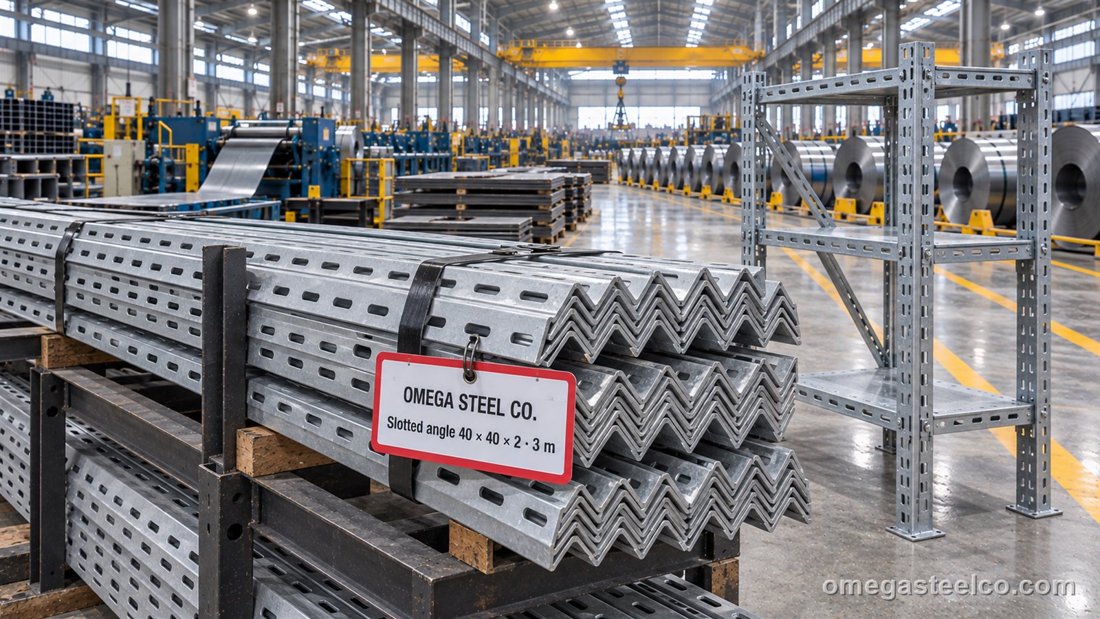 Slotted angle — Omega Steel Co., Dilovası plant