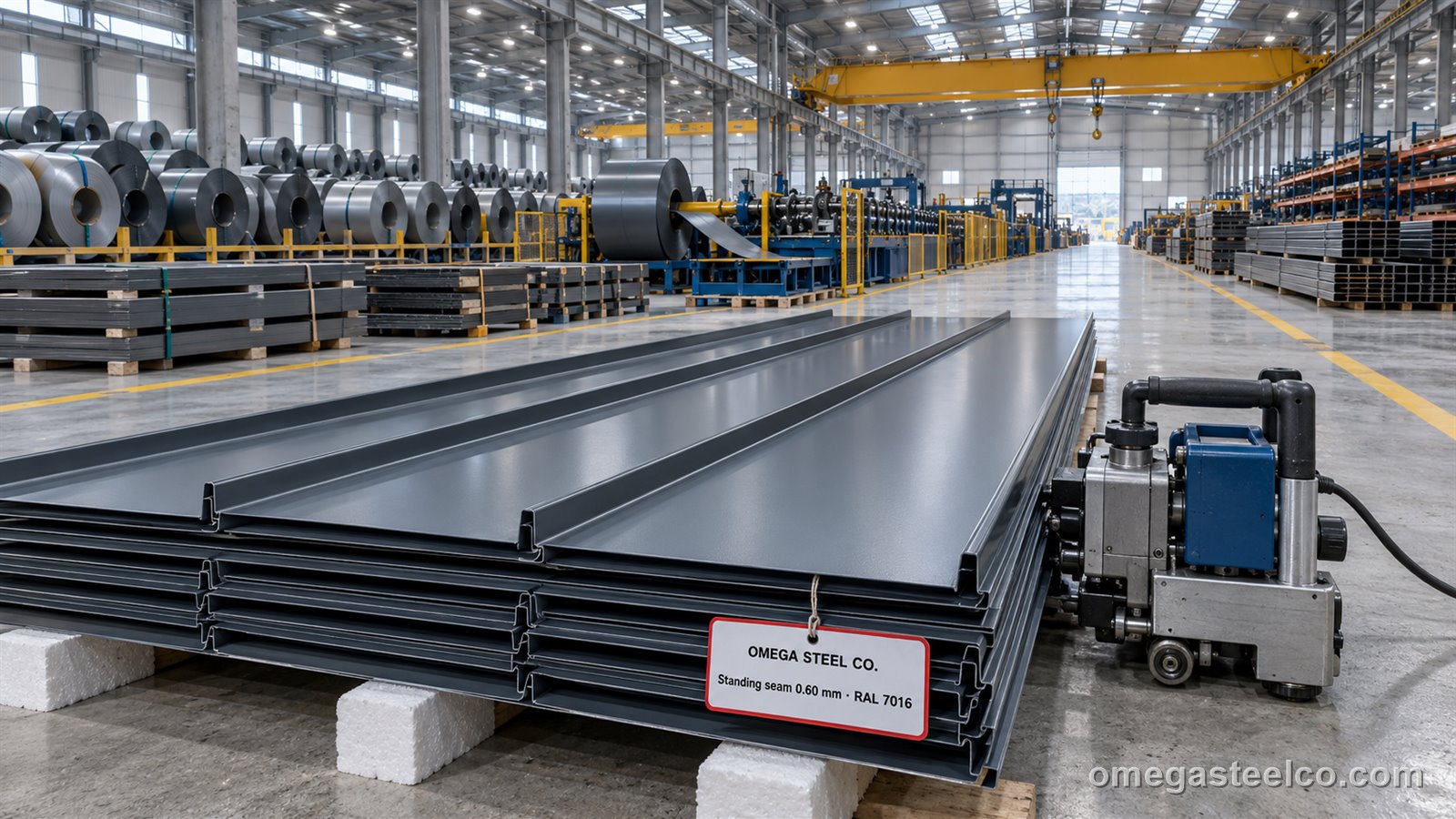 Standing seam roofing — Omega Steel Co., Dilovası plant