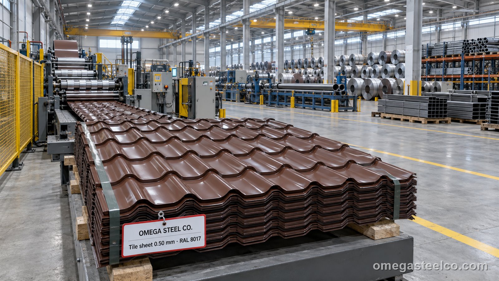 Tile-profile roofing sheet — Omega Steel Co., Dilovası plant
