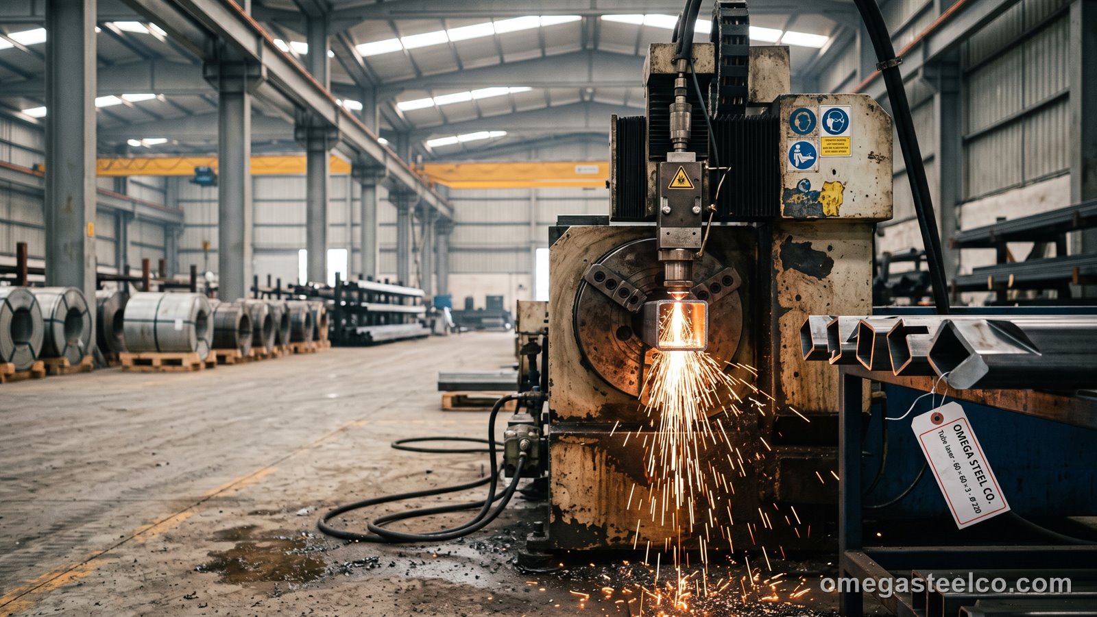 Лазерная резка труб и профилей — Omega Steel Co., завод в Диловасы
