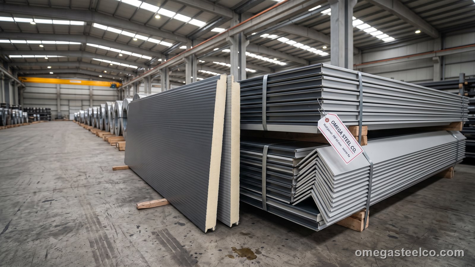 ألواح ساندويتش للجدران — Omega Steel Co.، مصنع ديلوفاسي